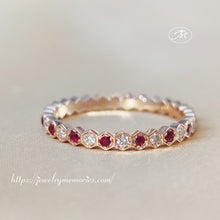 Load image into Gallery viewer, Gold Breastmilk Honeycomb Hexagon Stacking Band