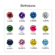 Load image into Gallery viewer, Personalized 10/14/18K Gold Platinum Drop Breastmilk Ring Birthstones Rings