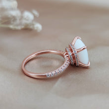 Load image into Gallery viewer, Gold Cushion Cut Breast Milk Diamond Ring