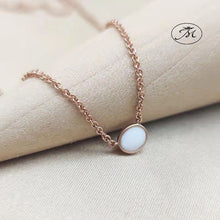 Load image into Gallery viewer, Dainty Gold Breastmilk Oval Necklace