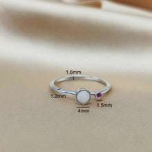 Load image into Gallery viewer, Gold Birthstone Breast Milk Stacking Ring