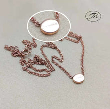 Load image into Gallery viewer, Dainty Gold Breastmilk Oval Necklace