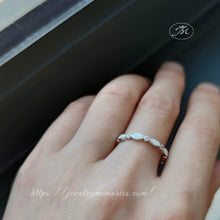 Load image into Gallery viewer, Dainty Solid Gold/Sterling Silver Breastmilk Eternity stacking Ring