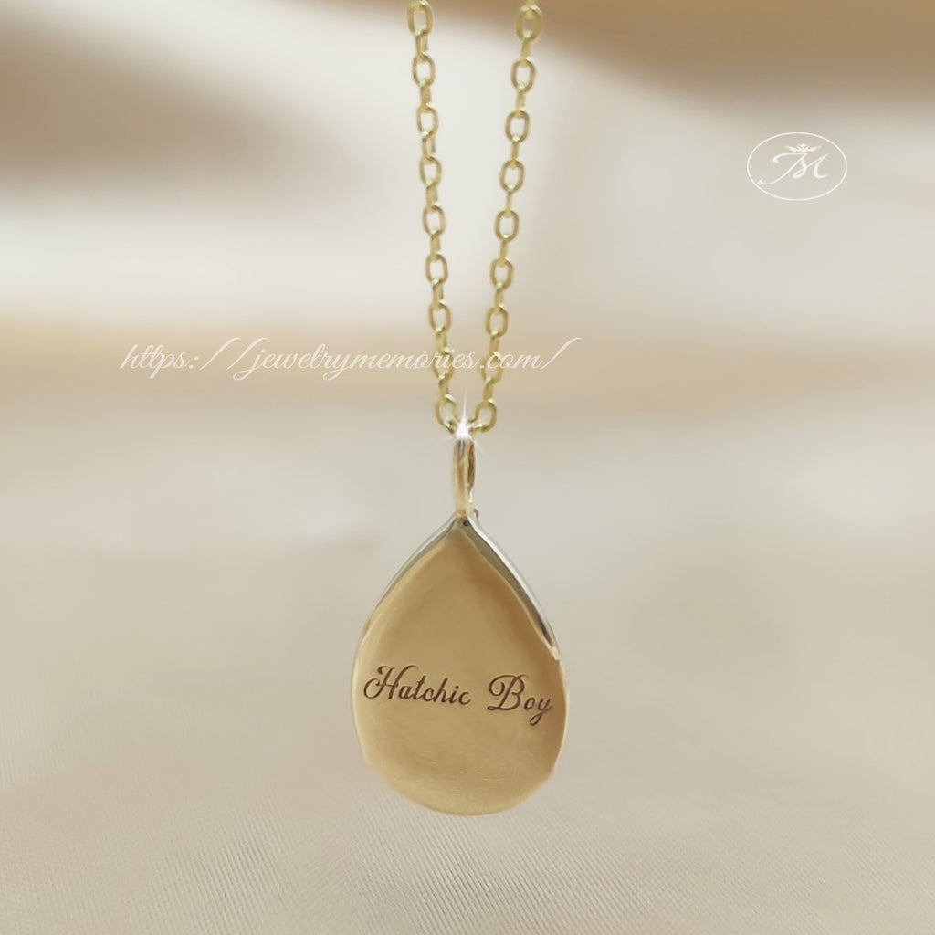Ariel Gold Teardrop Breastmilk Pendant – Jewelry Memories