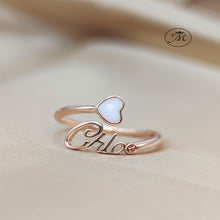 Load image into Gallery viewer, Gold Breastmilk Name Ring