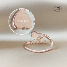 Load image into Gallery viewer, Gold Breastmilk Name Ring