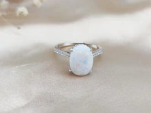 Load image into Gallery viewer, Sterling Silver / Solid Gold Breast Milk Oval Ring