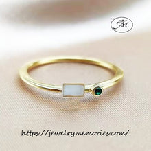 Load image into Gallery viewer, Gold Dina Stacking Breast Milk Ring