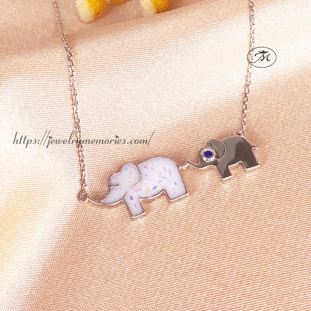 baby elephant necklace | jadedbydej
