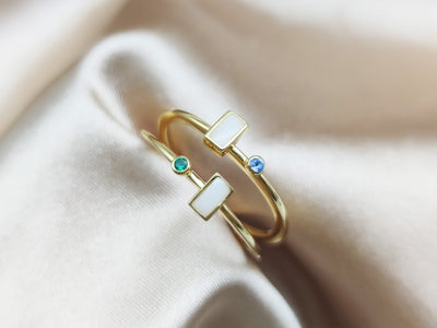 Gold Dina Stacking Breast Milk Ring